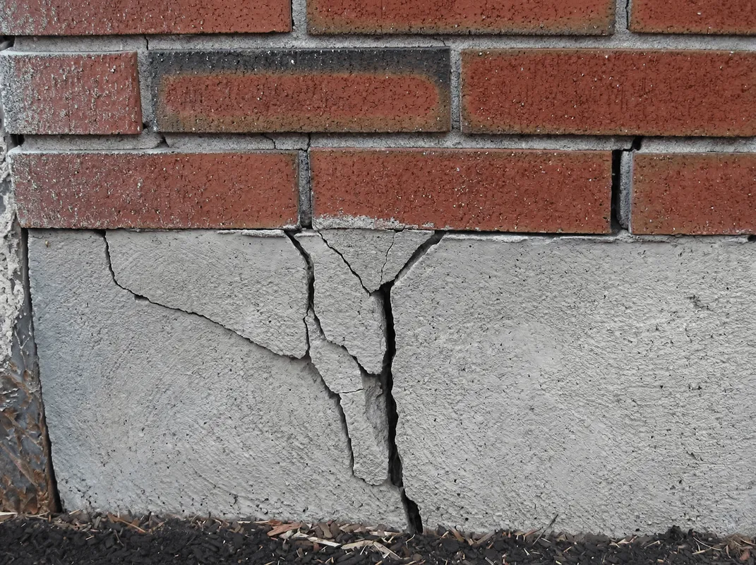 Concrete foundation with serious structural damage in Cincinnati, OH